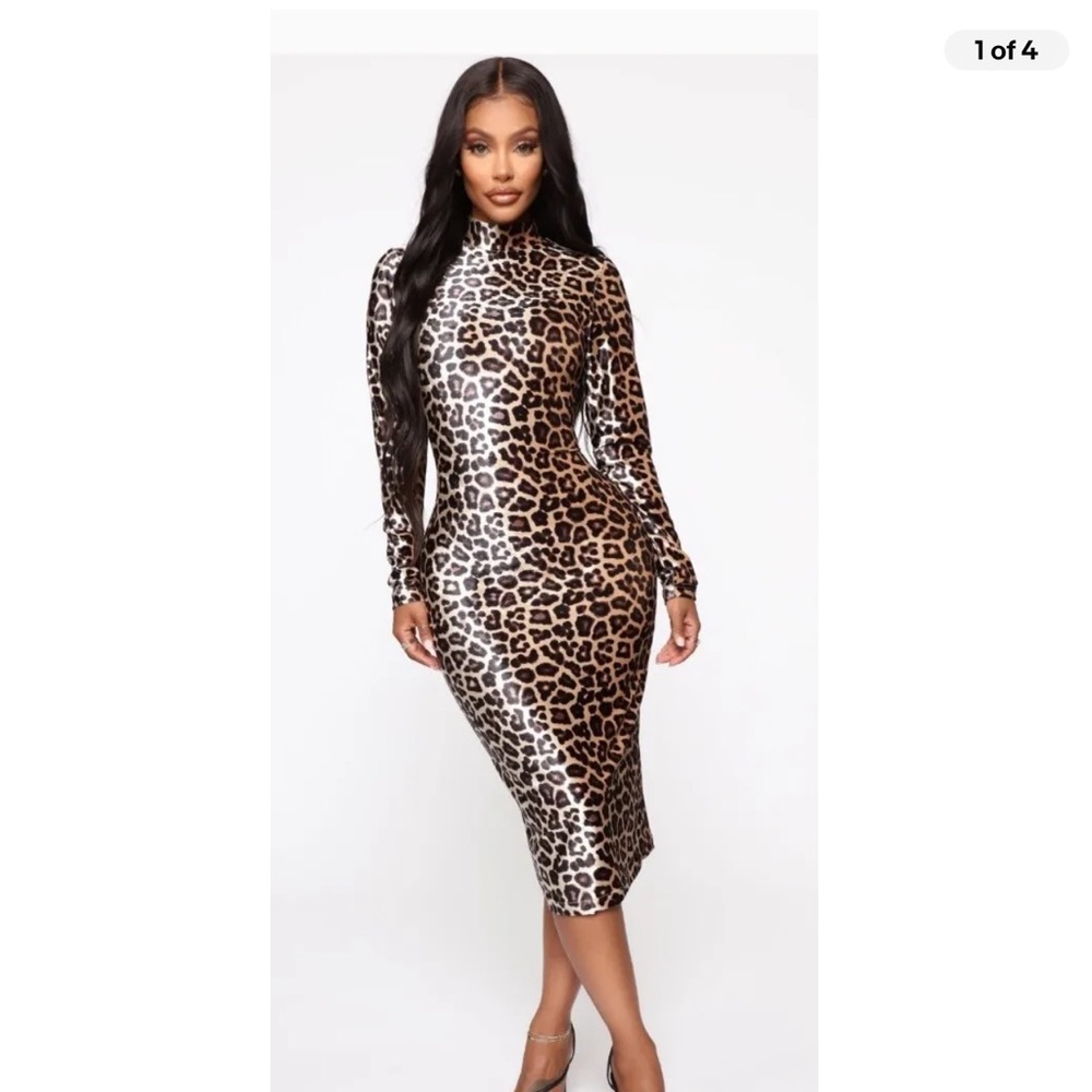 Fashion nova crazy about you midi dress size xs color multicolored nwt